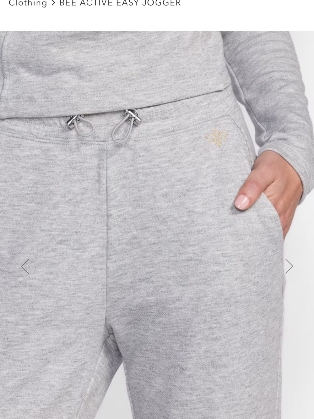 Johnny Was Bee Active Jogger pants in grey with silver spec new with tags